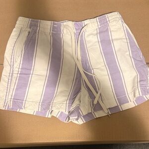 American Eagle Outfitters Lavender and White Striped Shorts